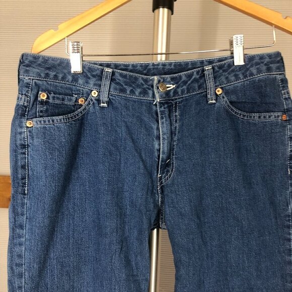 LEVI'S 573 White Tab Vintage‎ Y2K Capri Flare Leg Jeans Sz 13 - Picture 4 of 11